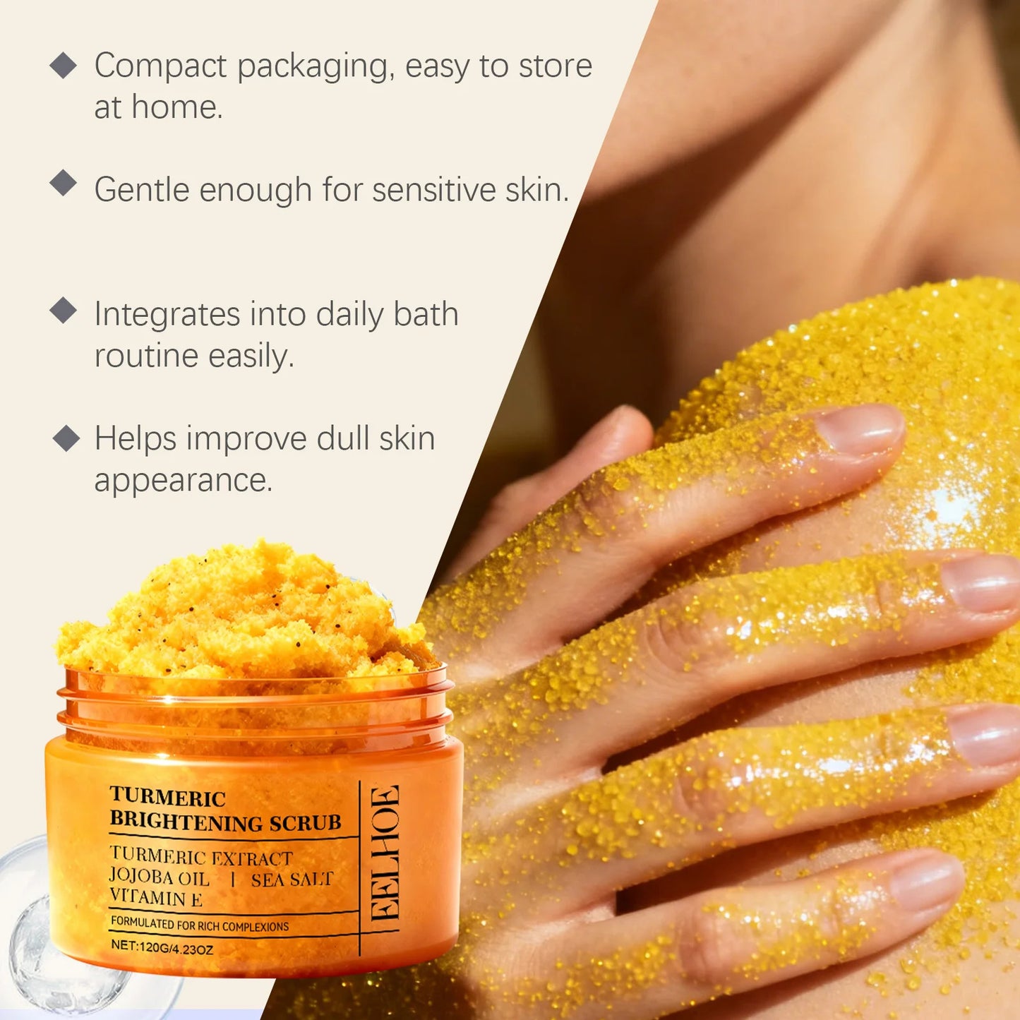Scrub alla Curcuma — Pelle Idratata, Morbida e Luminosa