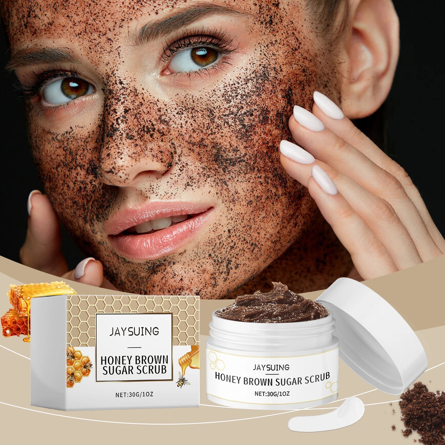 Scrub Viso al Miele e Zucchero di Canna — Pelle Liscia e Pori Invisibili