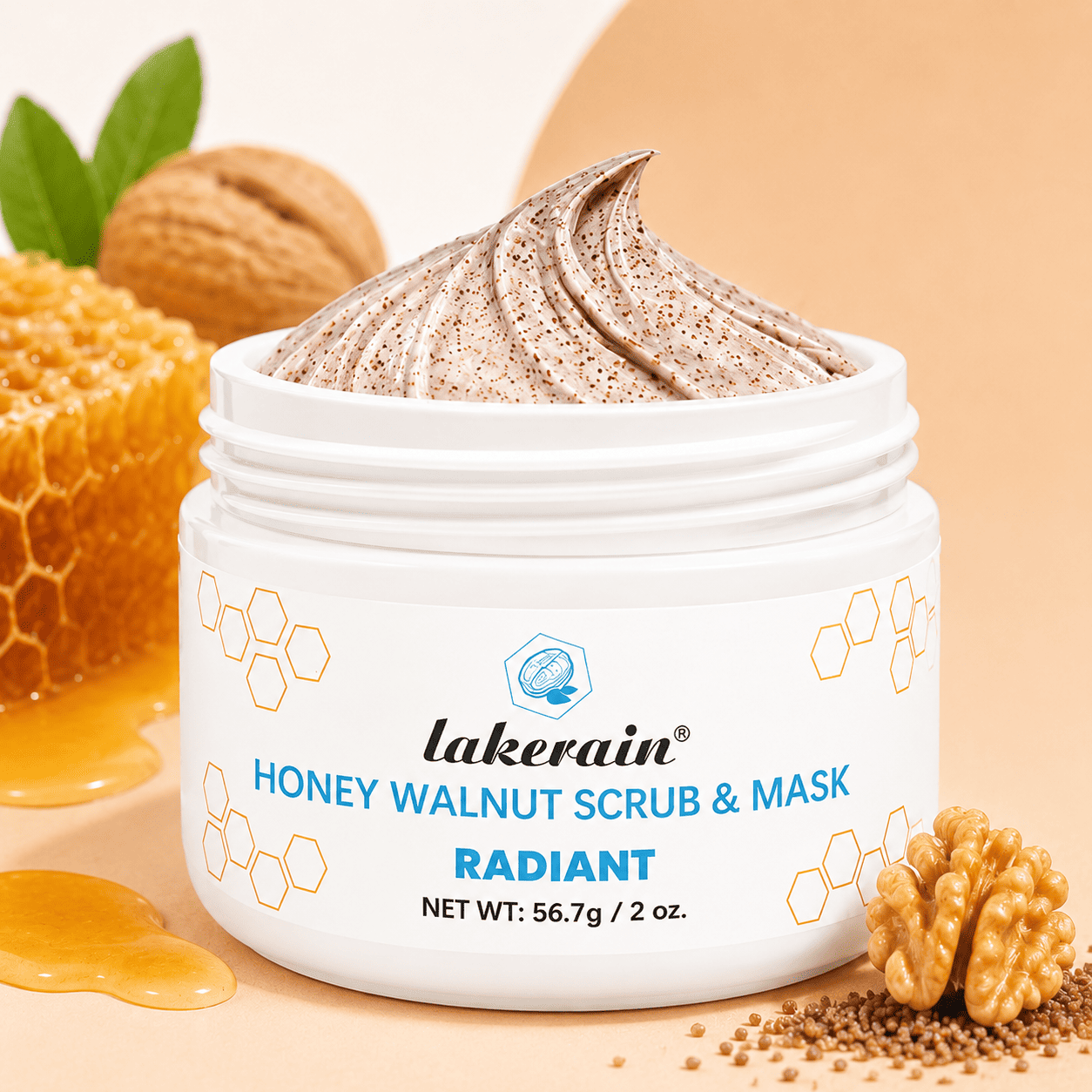 Scrub e Maschera Viso al Miele e Noce — Esfoliante Naturale che Illumina e Nutre