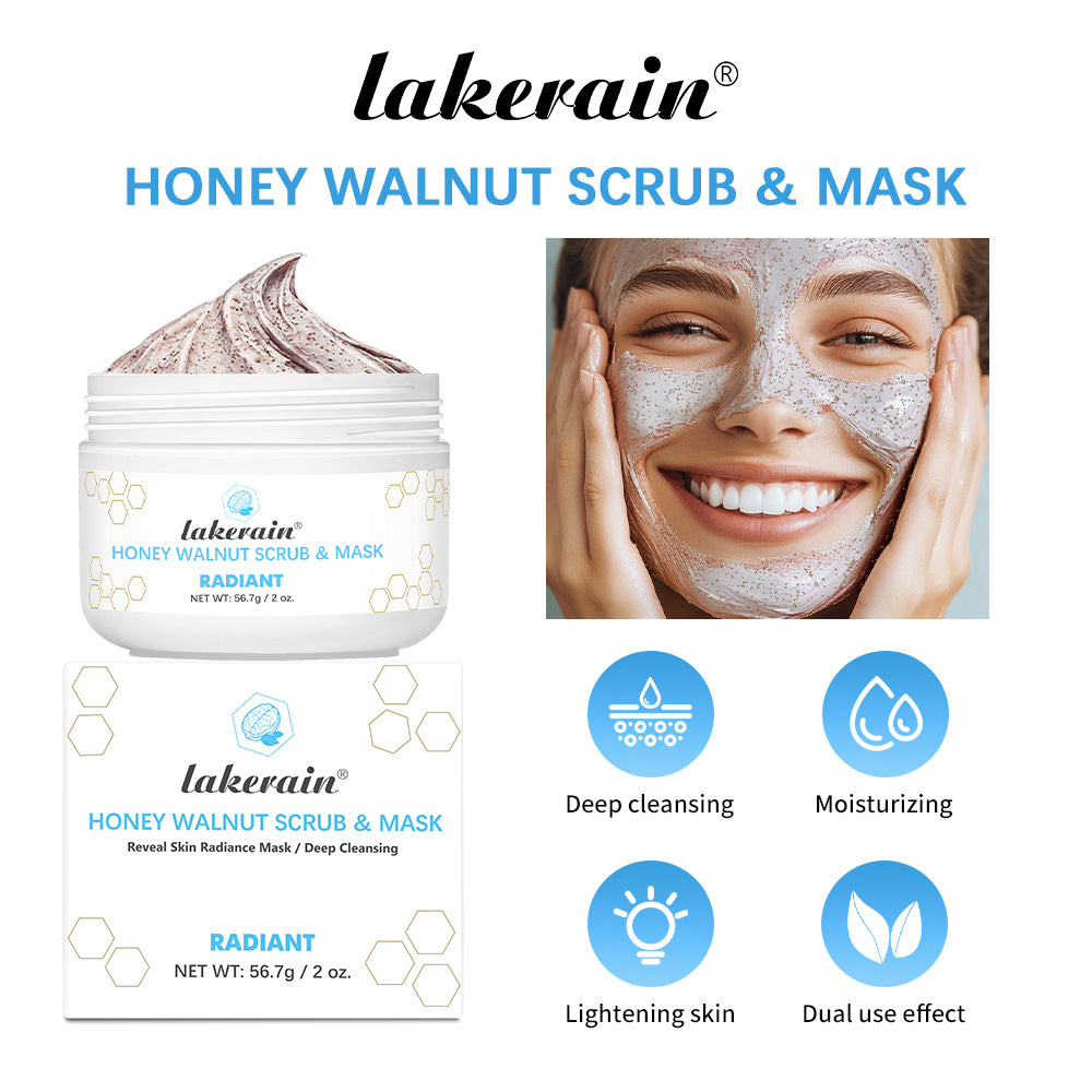 Scrub e Maschera Viso al Miele e Noce — Esfoliante Naturale che Illumina e Nutre