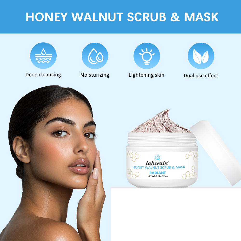 Scrub e Maschera Viso al Miele e Noce — Esfoliante Naturale che Illumina e Nutre